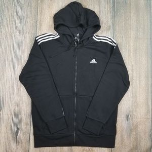 *NWT* ADIDAS 3-Stripes Hoodie.  - Black